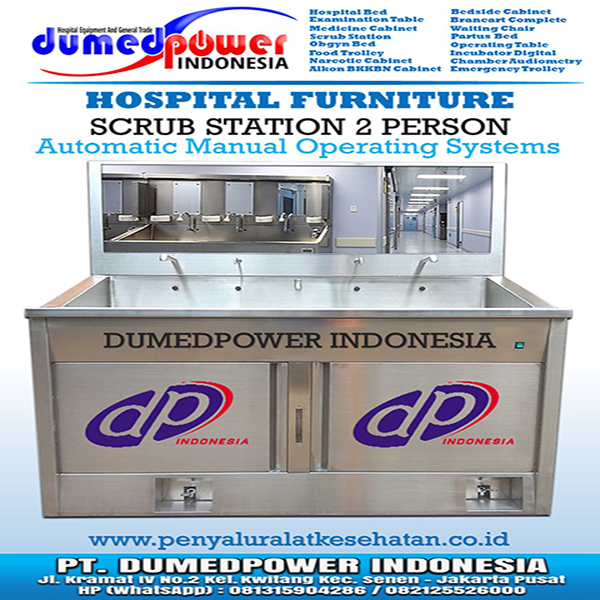 Scrub Station Automatic Manual 2 Person DSR-202-2P Scrub Up Sink Stainless Steel 304